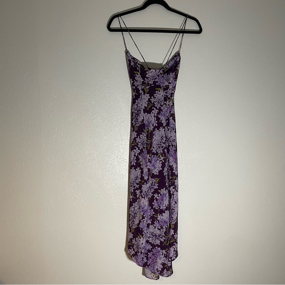 Express Purple Floral Dress - Picture 4 of 6